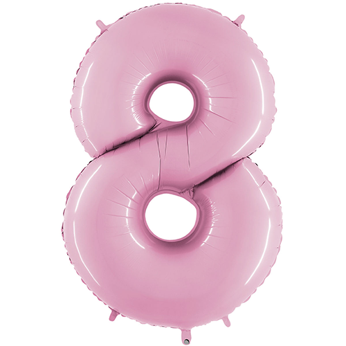 [G078PP-P] Chiffre '8' Pastel Rose 40" - Grabo