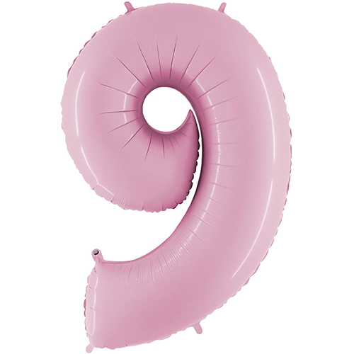 [G079PP-P] Chiffre '9' Pastel Rose 40" - Grabo