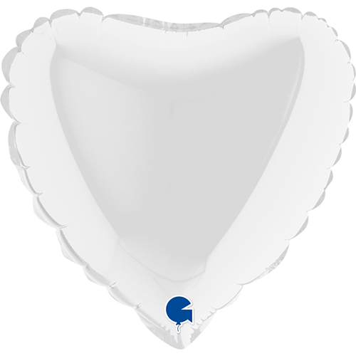 [G09018WH] Coeur Blanc 9" Vrac - Grabo