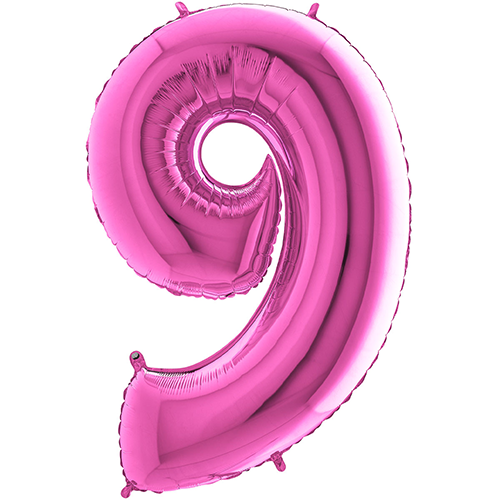 [G14019F-P] Chiffre '9' Fuchsia 14"  - Grabo