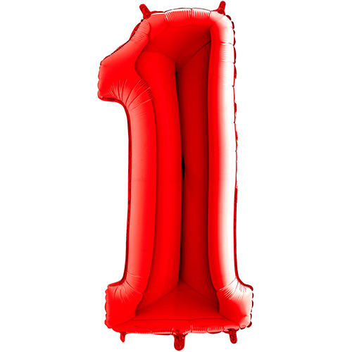 [G14081R-P] Chiffre '1' Rouge 14"  - Grabo