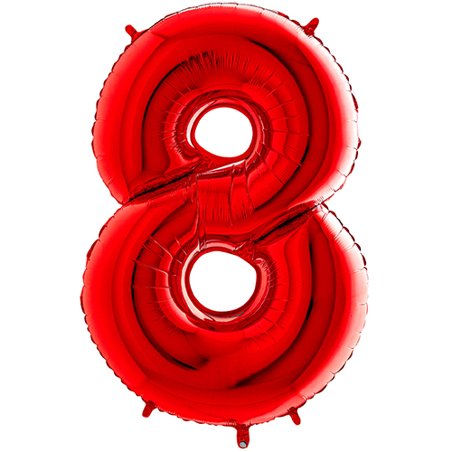 [G14088R-P] Chiffre '8' Rouge 14"  - Grabo