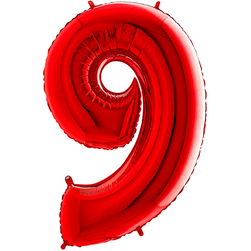 [G14089R-P] Chiffre '9' Rouge 14"  - Grabo