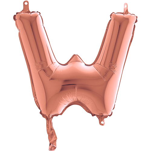 [G144223RG-P] Lettre "W"  Rose Gold 14"  - Grabo