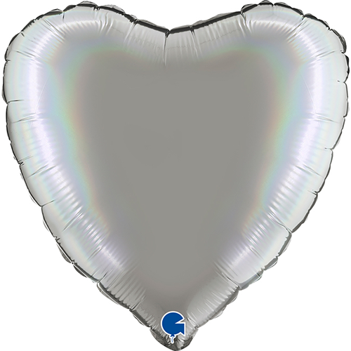 [G180P01RHPU] Coeur Holo Pure Platine 18" Vrac - Grabo