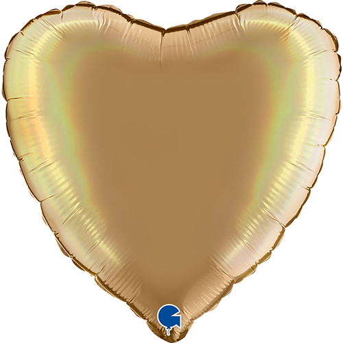 [G180P05RHCH] Coeur Holo Champagne Platine 18" Vrac - Grabo
