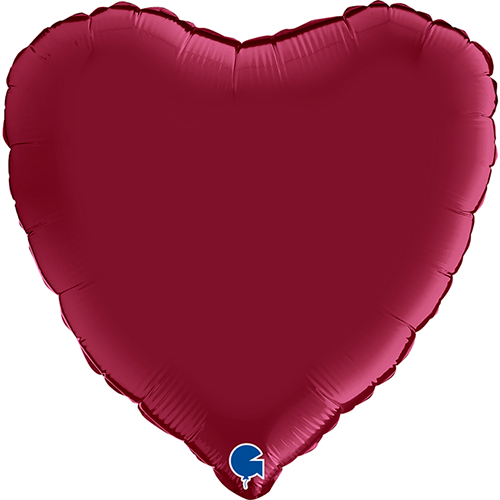 [G180S03CY] Coeur Satin Cerise 18" Vrac - Grabo