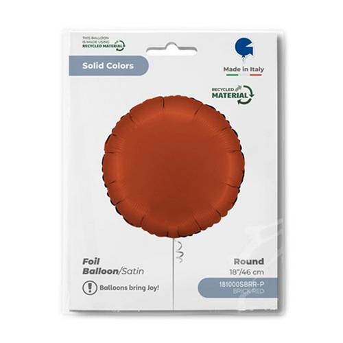 [G181000SBRR-P] Rond Rouge Brique Satin 18" - Grabo