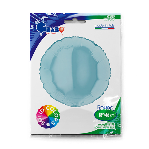 [G18121PB-P] Rond Pastel Bleu 18"  - Grabo