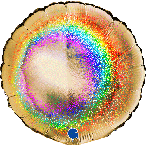 [G18172GHG5] Rond Glitter Holographique Gold 18" Vrac - Grabo