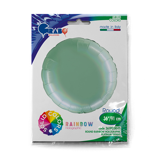 [G181P03RHTI-P] Rond Holo Tyffany Platine 18" - Grabo