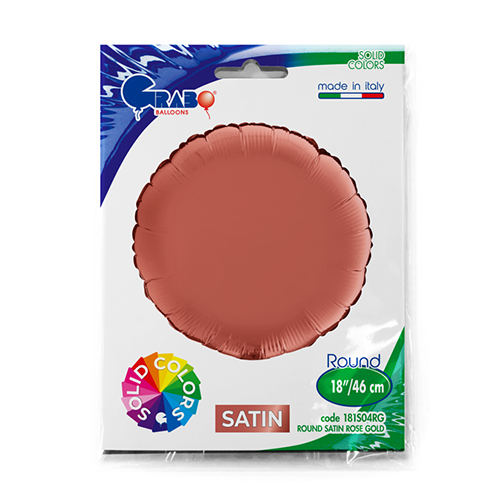 [G181S04RG-P] Rond Satin Rose Gold 18" - Grabo