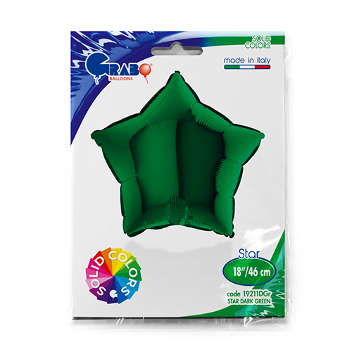 [G19211DGR-P] Étoile Vert Fonce  19"  - Grabo