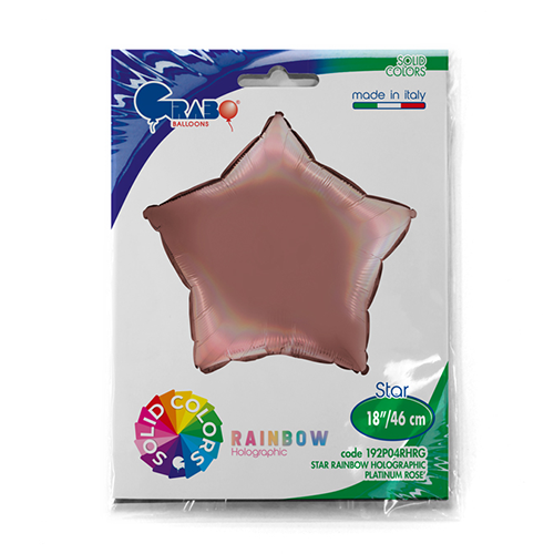 [G192P04RHRG-P] Étoile Holo Rose Platine 18" - Grabo