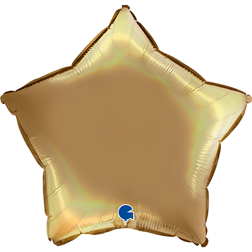 [G192P05RHCH] Étoile Holo Champagne Platine 18" Vrac - Grabo