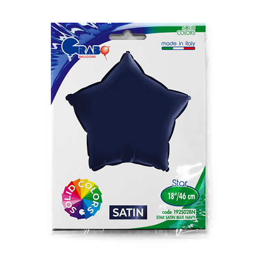 [G192S02BN-P] Étoile Satin Bleu Marine 18" - Grabo