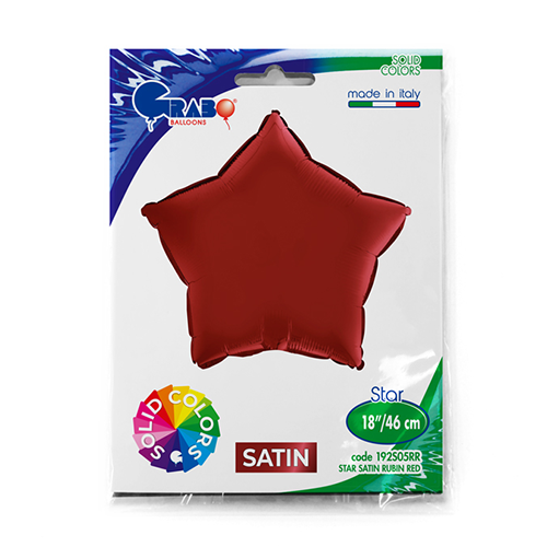 [G192S05RR-P] Étoile Satin Rouge Rubis 18" - Grabo