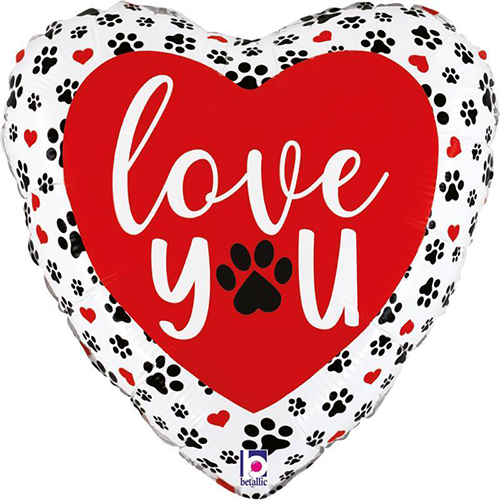 [G22243] Love You Paw Prints 9" Vrac - Grabo