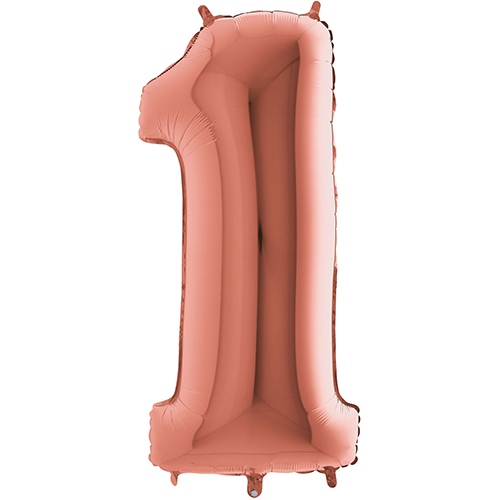 [G231RG-P] Chiffre '1' Rose Dorée 40" - Grabo