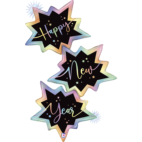 [G25027RH-P] Opal New Year Trio Rainbow Holo 51" - Grabo