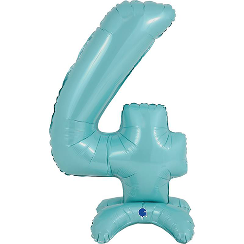 [G25064PB-P] The Standups - Chiffre 4 Pastel Blue 25" - Grabo - FDS