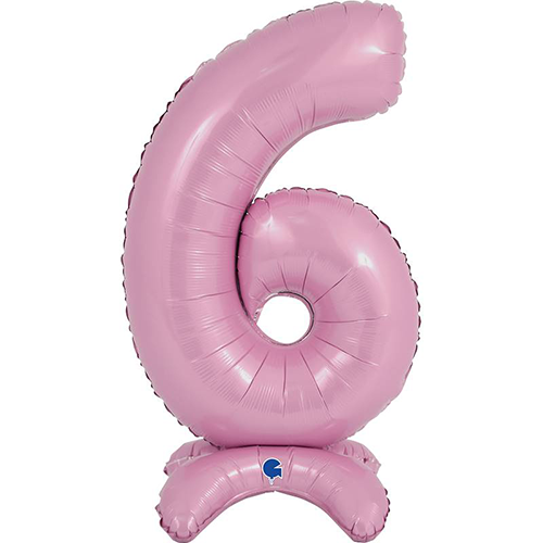 [G25076PP-P] The Standups - Chiffre 6 Pastel Pink 25" - Grabo - FDS