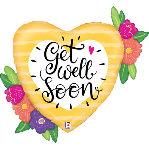 [G25133-P] Get Well Soon Flowers 35" - Grabo