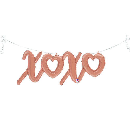 [G25155-P] Xoxo Script Rose Gold 47" - Grabo