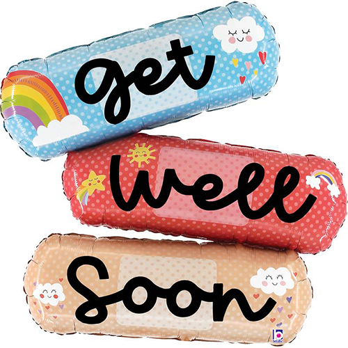 [G25222-P] Cheerfull Get Well Bandaid 47" - Grabo FDS