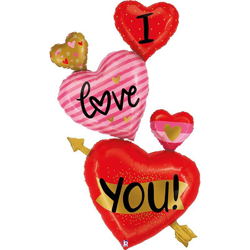 [G25248-P] Ily Hearts 76" - Grabo