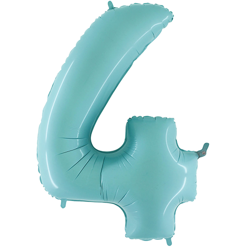 [G26064PB-P] Chiffre '4' Bleu Pastel 26"  - Grabo