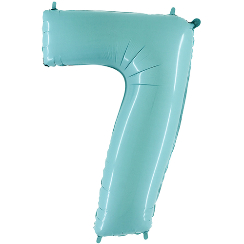 [G26067PB-P] Chiffre '7' Bleu Pastel 26"  - Grabo