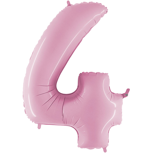 [G26074PP-P] Chiffre '4' Rose Pastel 26"  - Grabo