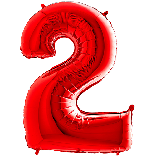 [G26082R-P] Chiffre '2' Rouge 26"  - Grabo