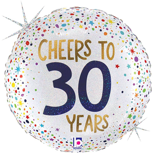 [G26214GH-P] Cheers To 30 Years 18" - Grabo