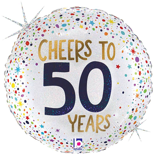 [G26216GH-P] Cheers To 50 Years 18" - Grabo