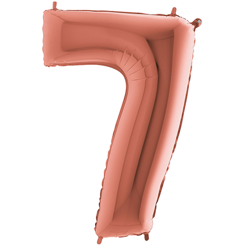 [G262307RG-P] Chiffre '7' Rose Dorée 26"  - Grabo