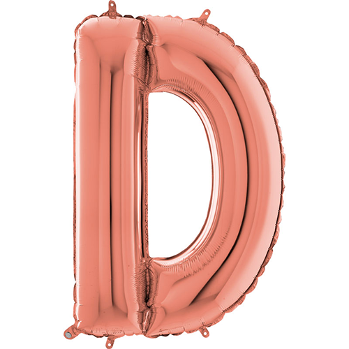 [G262323RG-P] Lettre "D" Rose Gold 26" - Grabo