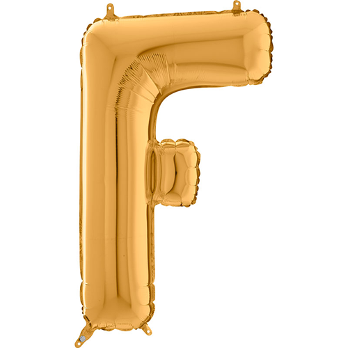[G26252G-P] Lettre "F" Or 26" - Grabo