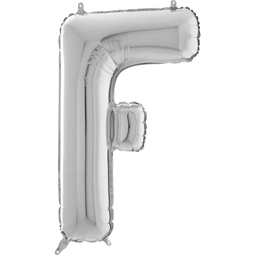 [G26259S-P] Lettre "F" Argent 26" - Grabo
