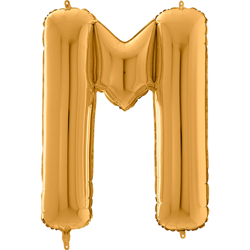 [G26322G-P] Lettre "M" Or 26" - Grabo