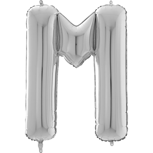 [G26329S-P] Lettre "M" Argent 26" - Grabo