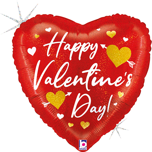 [G26333GH-P] Happy Valentine's Day Rouge Et Or 18" - Grabo