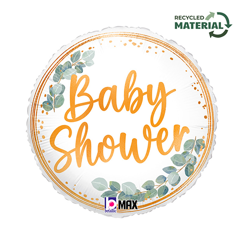 [G26378P-P] Baby Shower Eucalyptus 18" - Grabo