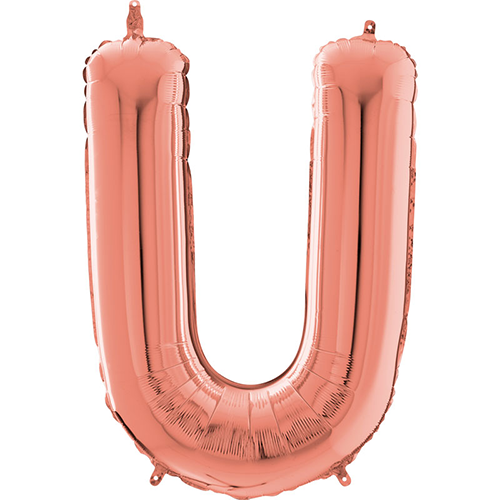 [G264023RG-P] Lettre "U" Rose Gold 26" - Grabo