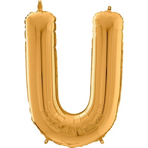 [G26402G-P] Lettre "U" Or 26" - Grabo