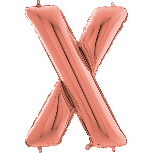 [G264323RG-P] Lettre "X" Rose Gold 26" - Grabo
