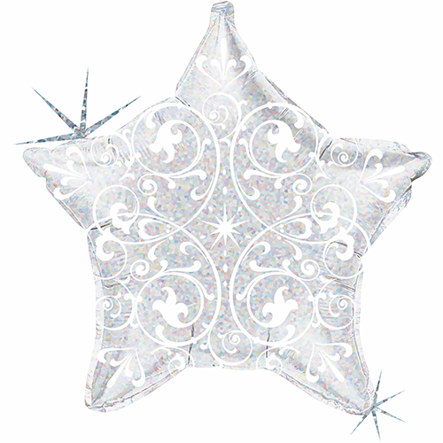 [G35073H-P] Filigrane Étoile Argent 21" - Grabo