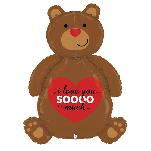 [G35519-P] Super Dimensionals Love Bear 4' - Grabo