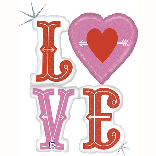 [G35743H-P] Love Hearts And Arrows 46" - Grabo